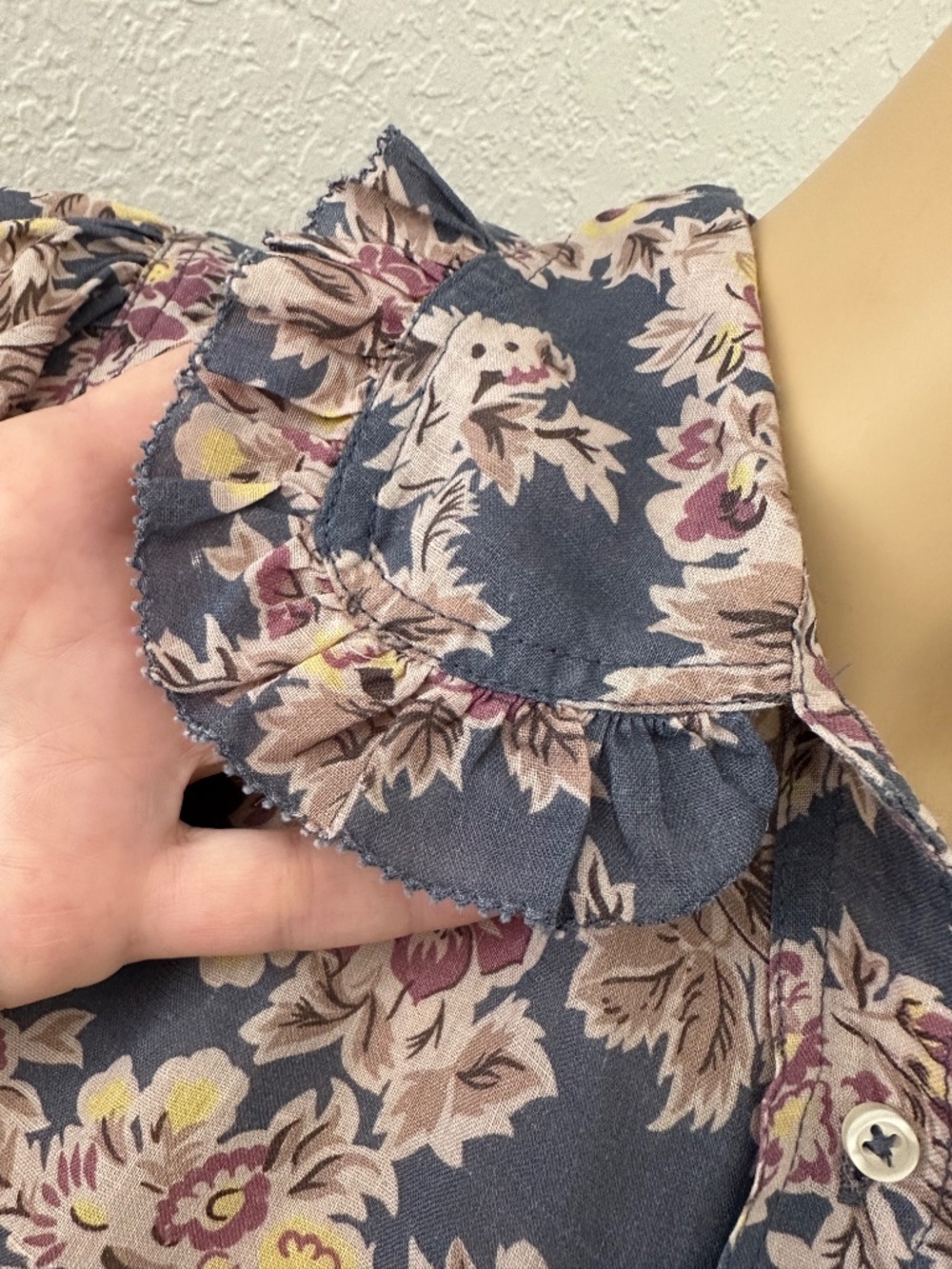 The GREAT. Floral Button Down Blouse Top XS - Picture 3 of 7